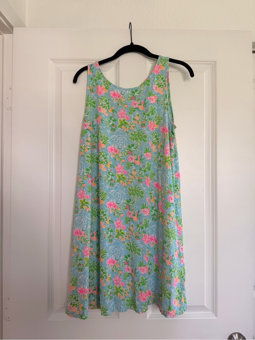 Lilly Pulitzer Light Blue Sleeveless Floral Swing Dress